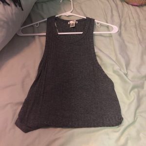 Grey athletic tank top